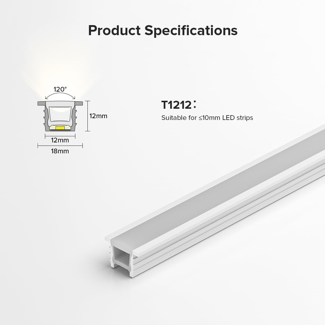BTF-LIGHTING Silicone LED Channel System with 49.2ft flexible tube and milky white cover for LED strip installation