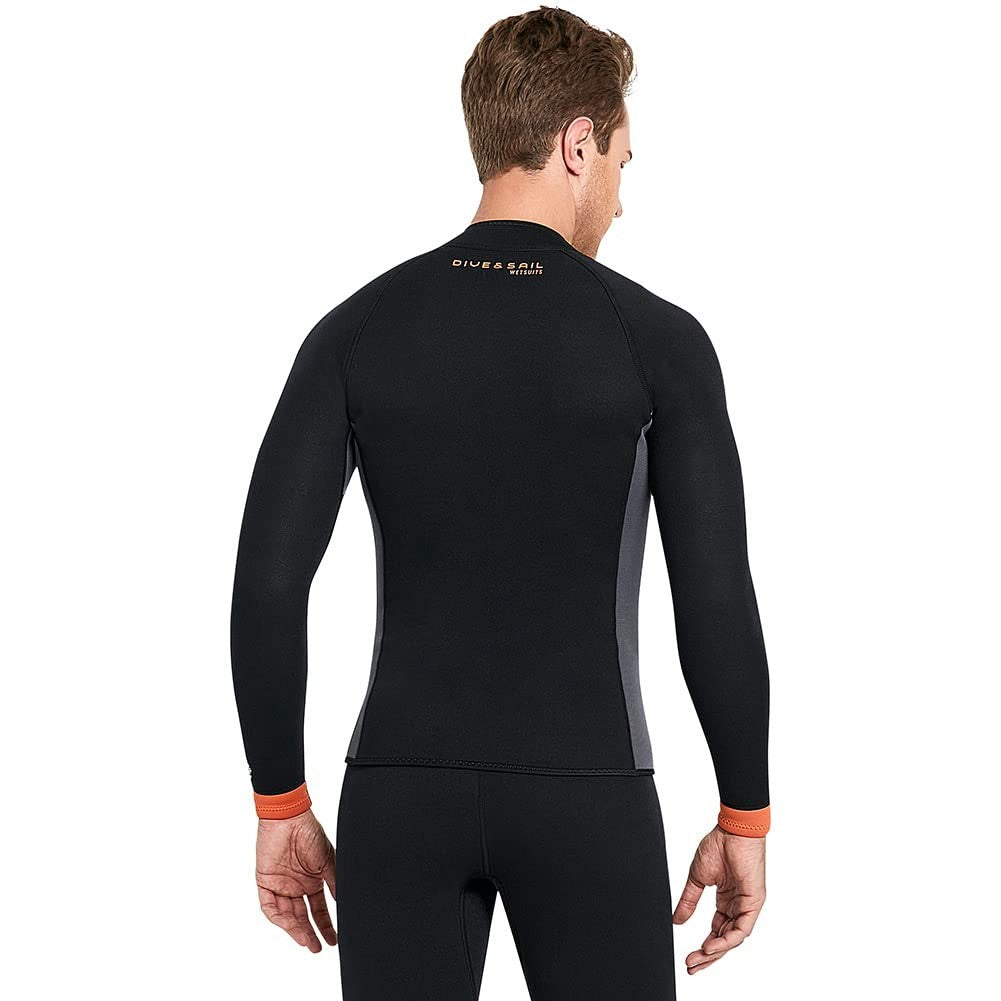 Skyone wetsuit top jacket for women and men, 3mm neoprene long sleeve dive and scuba wetsuit jacket for water sports.