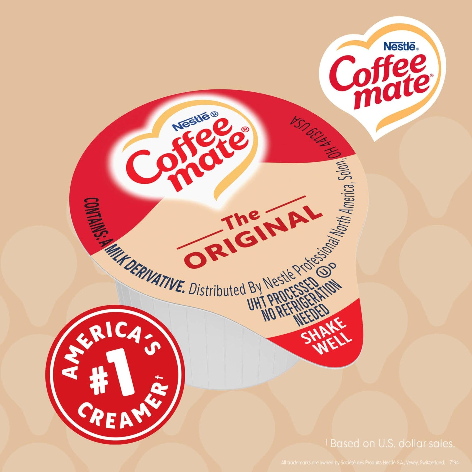 Nestle Coffee Mate Original Liquid Coffee Creamer Singles, non-dairy, 10 packs of 18 individual creamers each