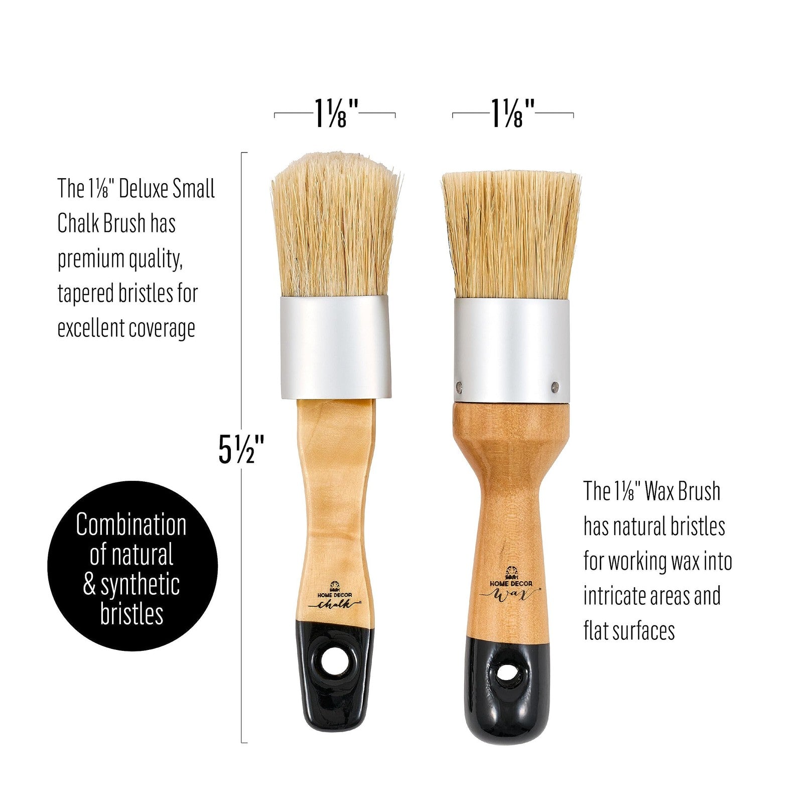 FolkArt Home Décor Chalk 8 fl oz white and tan kit with two ultra matte acrylic paints, displayed in the image.