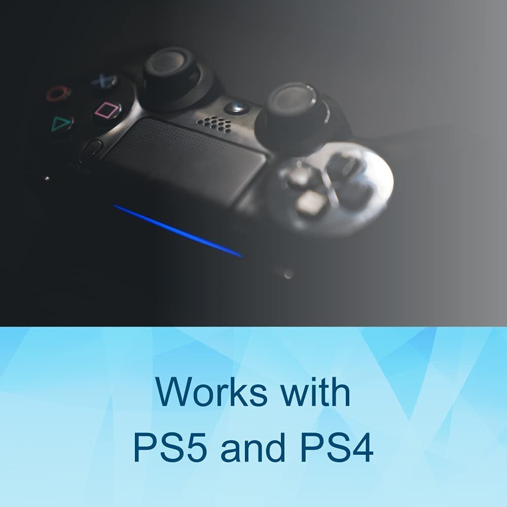 BUFFALO 1TB external SSD with USB-C and USB-A ports, compatible with PS4, PS5, Windows, and Mac devices.
