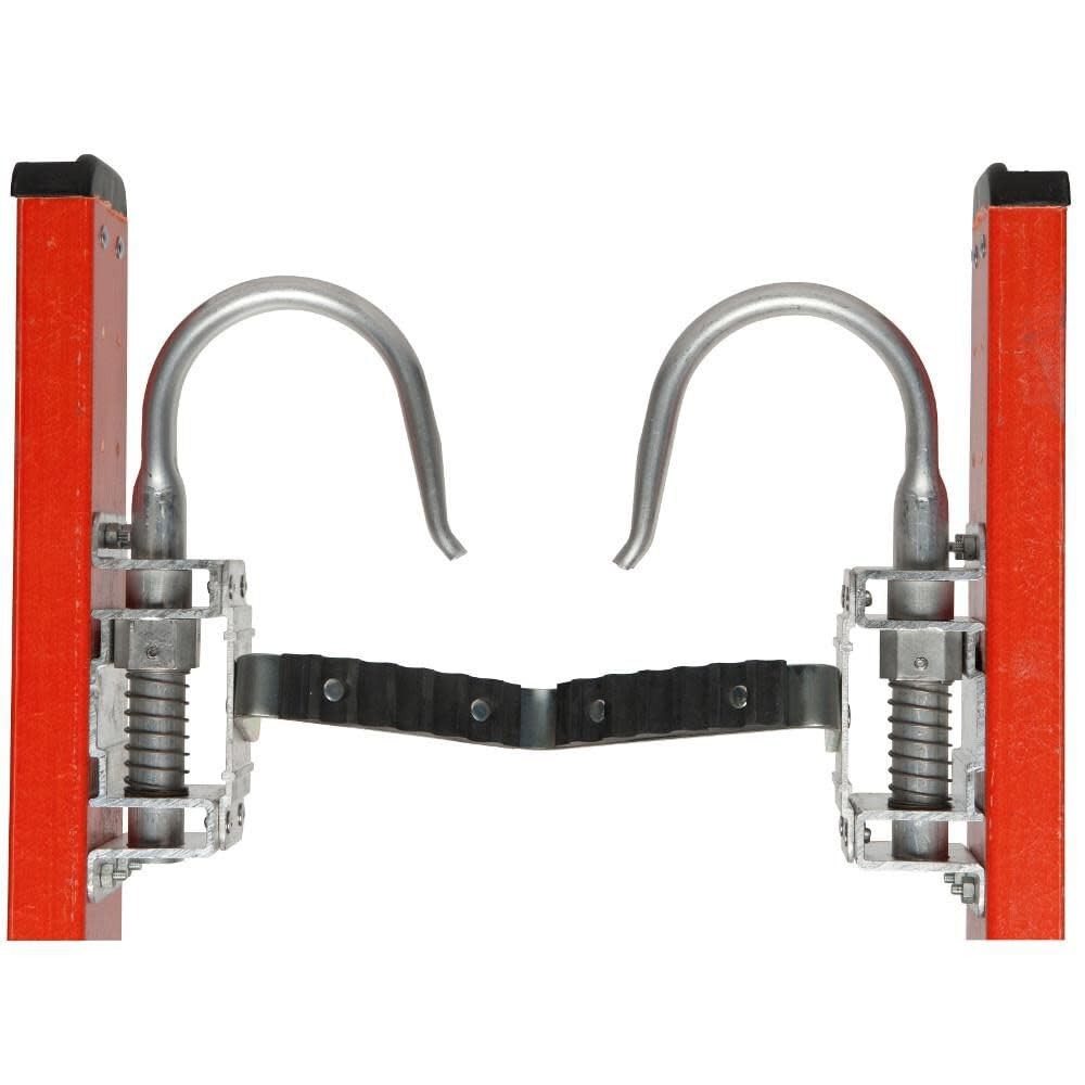 Werner 92-88 aluminum cable hook V rung assembly for climbing and safety equipment, mounted on a ladder or structure.