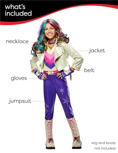 Rubies Unicorn Academy Sophia Mendoza kids girl costume, large size, featuring a colorful unicorn-themed dress and accessories.