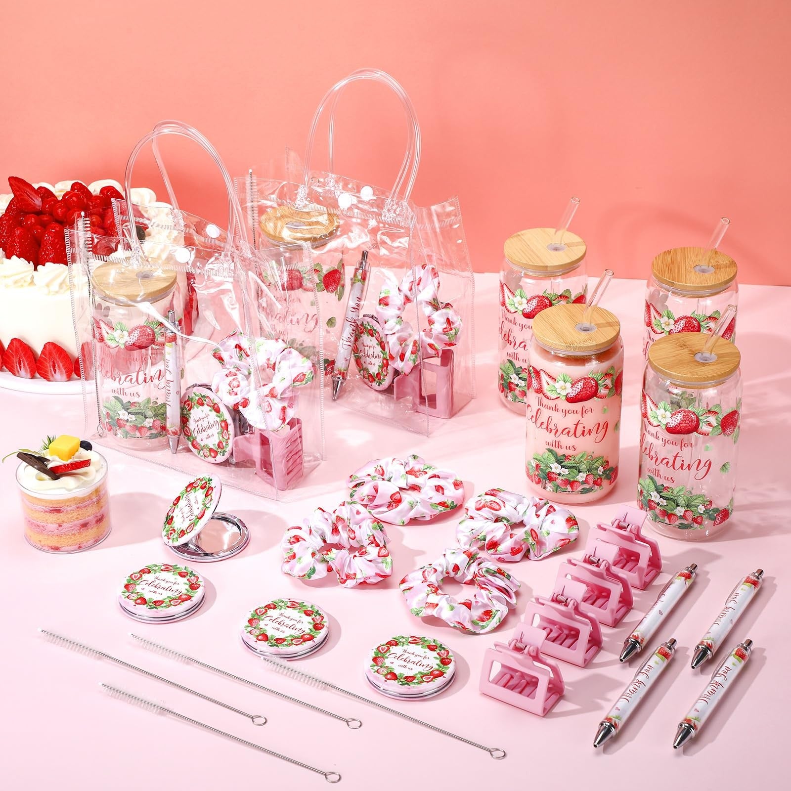 Boao 6-set baby shower game prizes featuring tumblers with lids and straws, perfect for celebrating player winners.