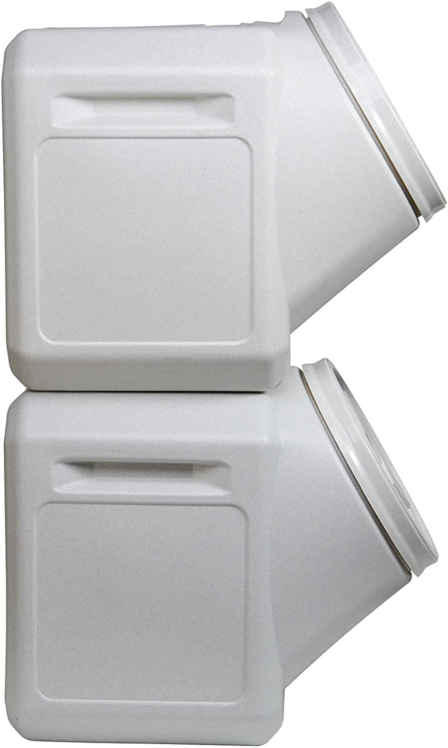 Gamma2 Vittles Vault stackable dog food storage container with Vikan Remco color-coded scoop, airtight pet food storage solution
