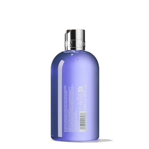 Molton Brown Bluebell & Wild Strawberry body wash in a 10 fl oz bottle with a floral and fruity fragrance.
