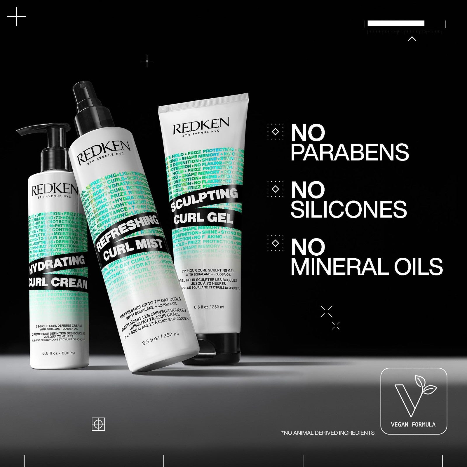 Redken Curl Refreshing Spray for curly and coily hair, featuring a spray bottle with red and white label, designed to hydrate and define curls.
