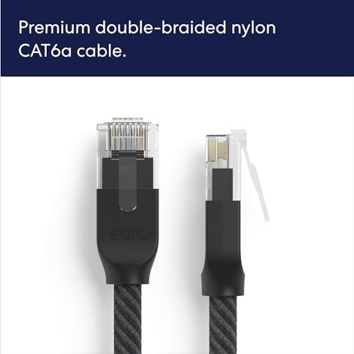 eero CAT6a Ethernet cables, 3-foot length, 5-pack, support 10 gigabit speeds, ideal for high-speed wired network connections