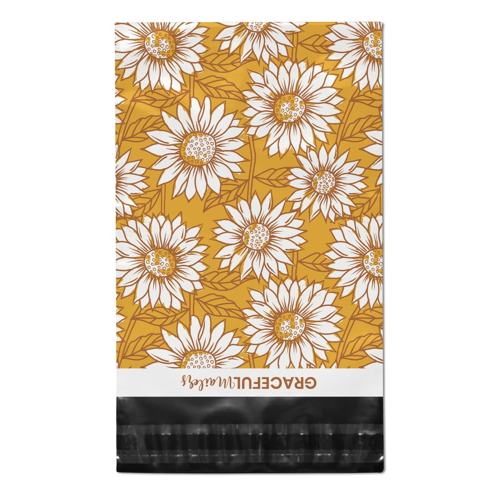 Pack of 100 waterproof and tear-resistant 10x13 poly mailers by Graceful Mailers for secure shipping and packaging.