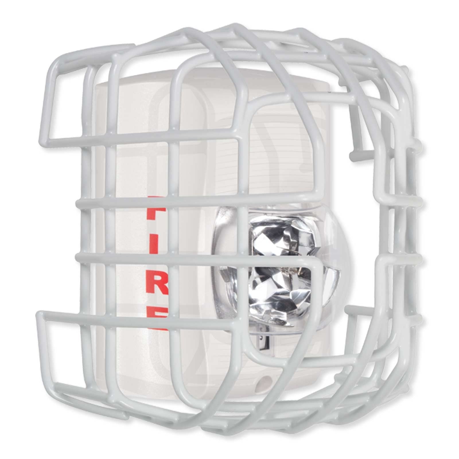 STI Safety Technology Horn Strobe Speaker Damage Stopper in white, protects alarm components from damage, visible in the image.