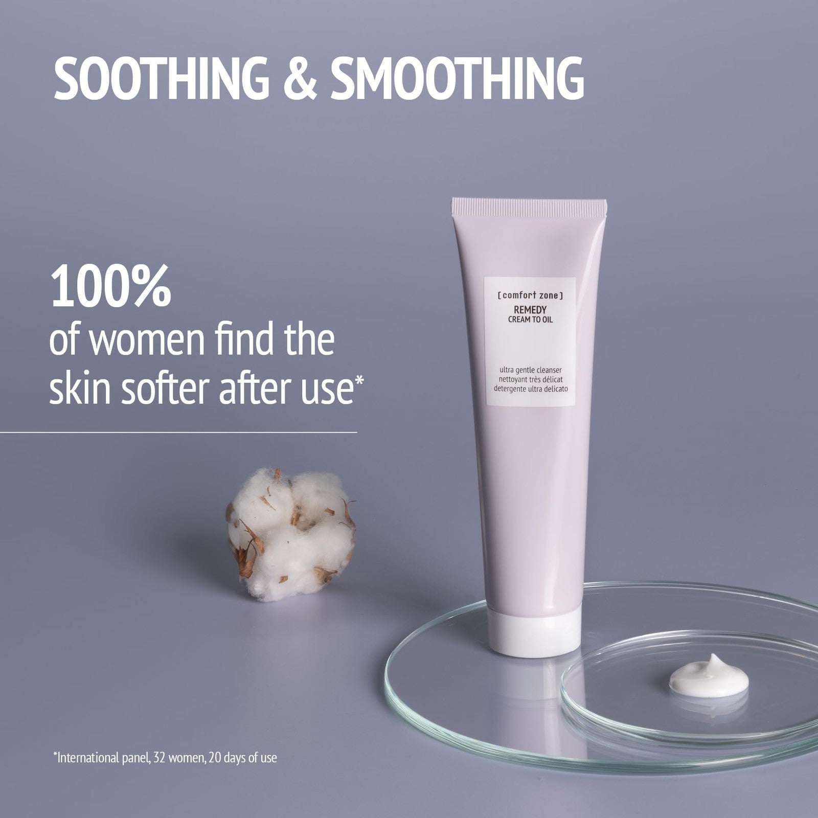 Comfort Zone Remedy soothing nourishing cream-to-oil cleanser for sensitive skin, with a gentle, hydrating formula in a white jar