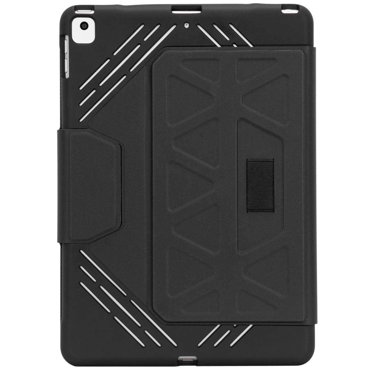 Targus Pro-Tek tablet case for iPad 7th Gen, iPad Air 10.5", and iPad Pro 10.5" showing durable black protective cover