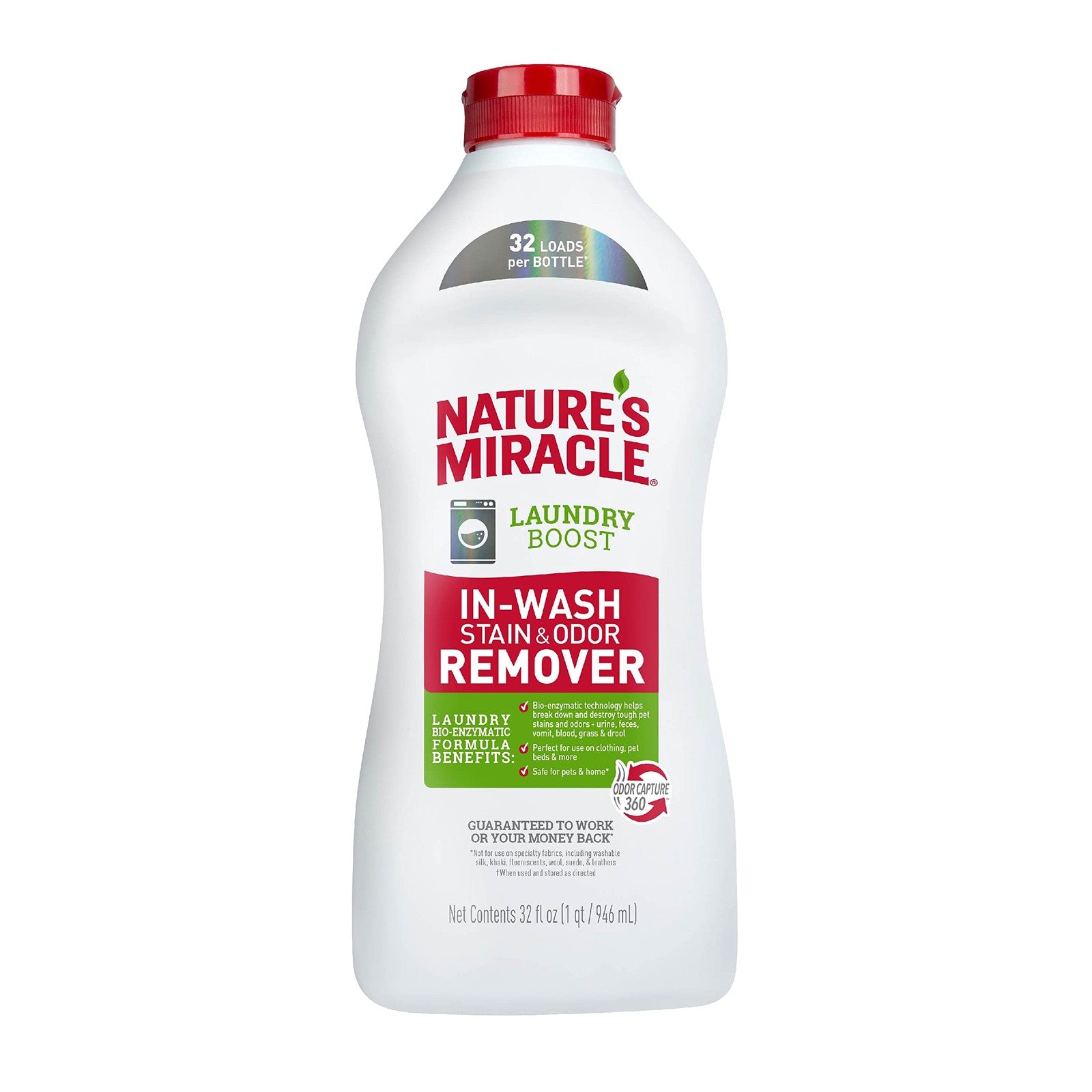 Nature's Miracle enzymatic dog stain and odor eliminator in a 1-gallon container, designed to remove severe messes and odors.