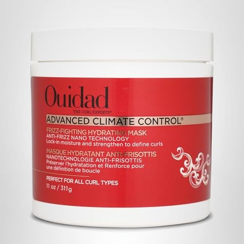 Ouidad Advanced Climate Control Hair Mask for curly hair, 11 oz, designed to reduce frizz and nourish curly hair.