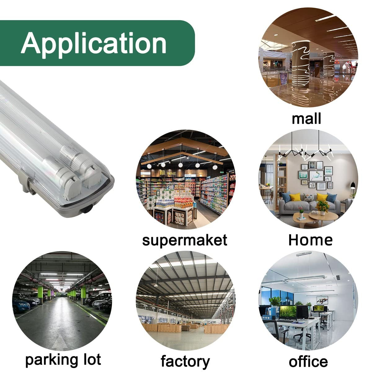 MZyoyo T5 LED fluorescent tube lamp holder, 20-pack, showing metal lampholders with wiring for T5 tube installation