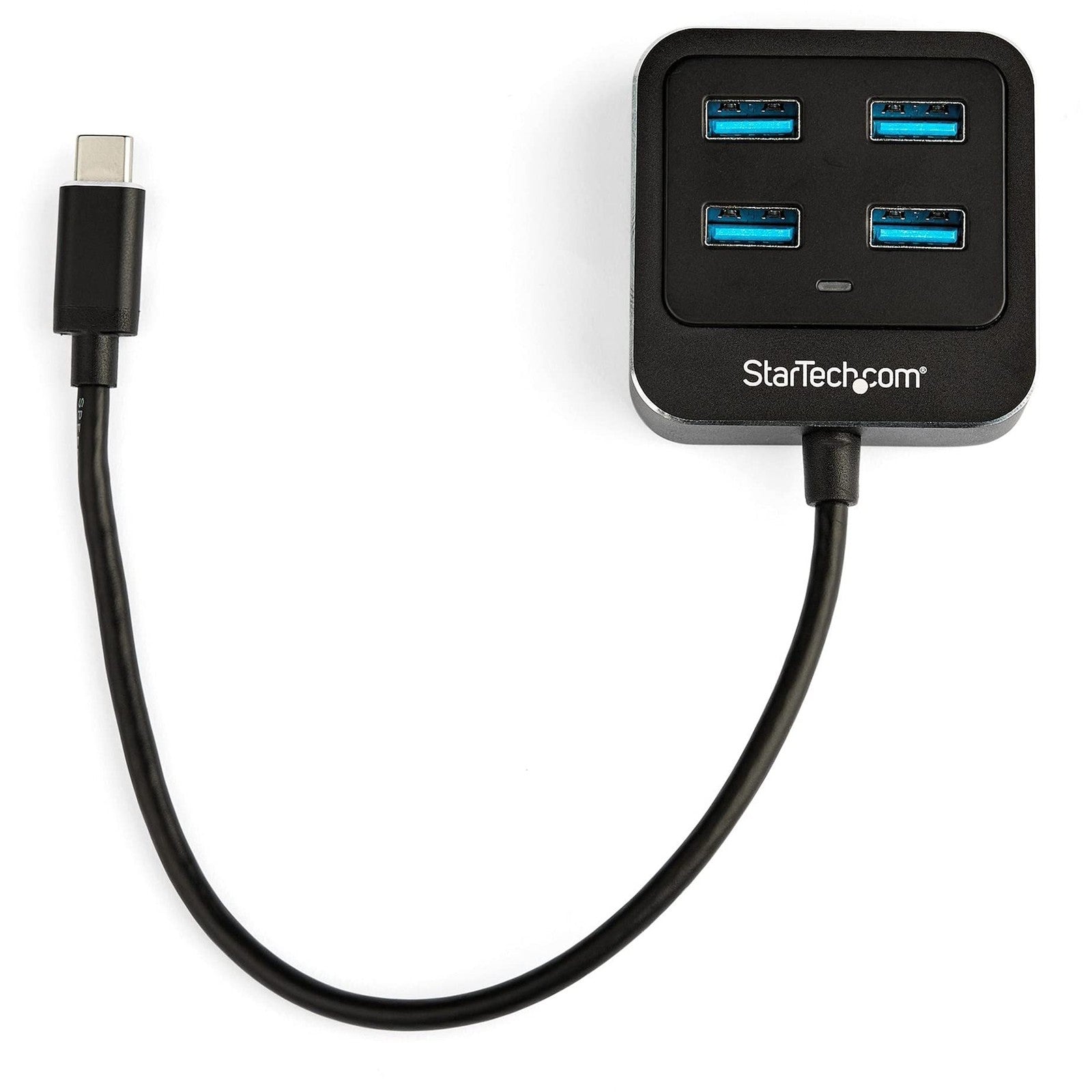 StarTech.com 4-Port USB C Hub with USB-C input and four USB-A ports, supporting SuperSpeed 10Gbps USB 3.1 data transfer