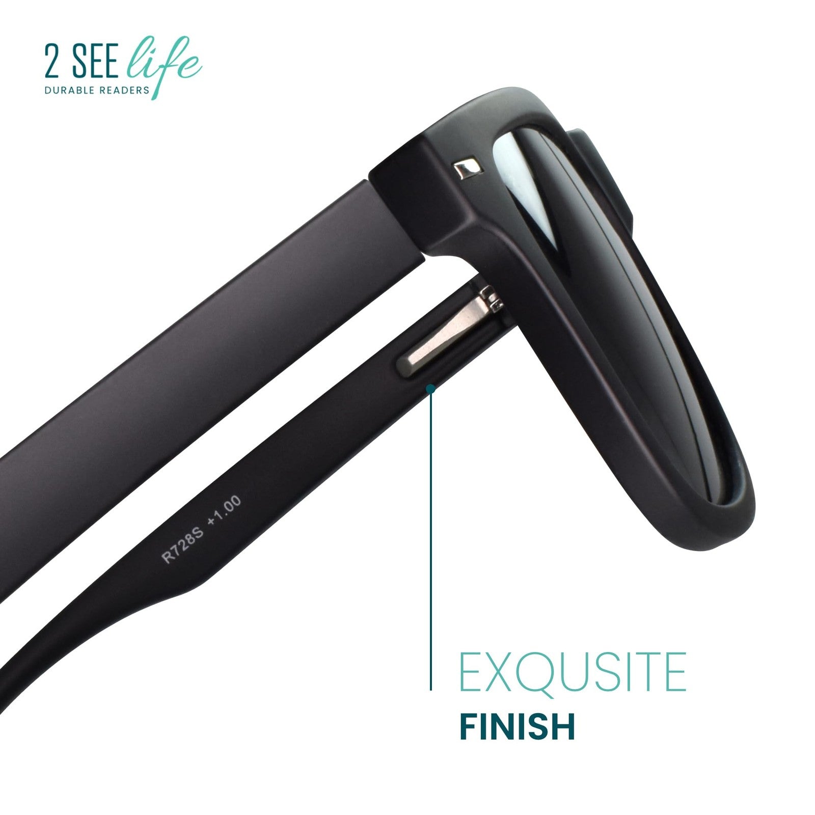2SeeLife oversized TR-90 reading sunglasses for men with sturdy frame and medium fit, stylish and durable eyewear.