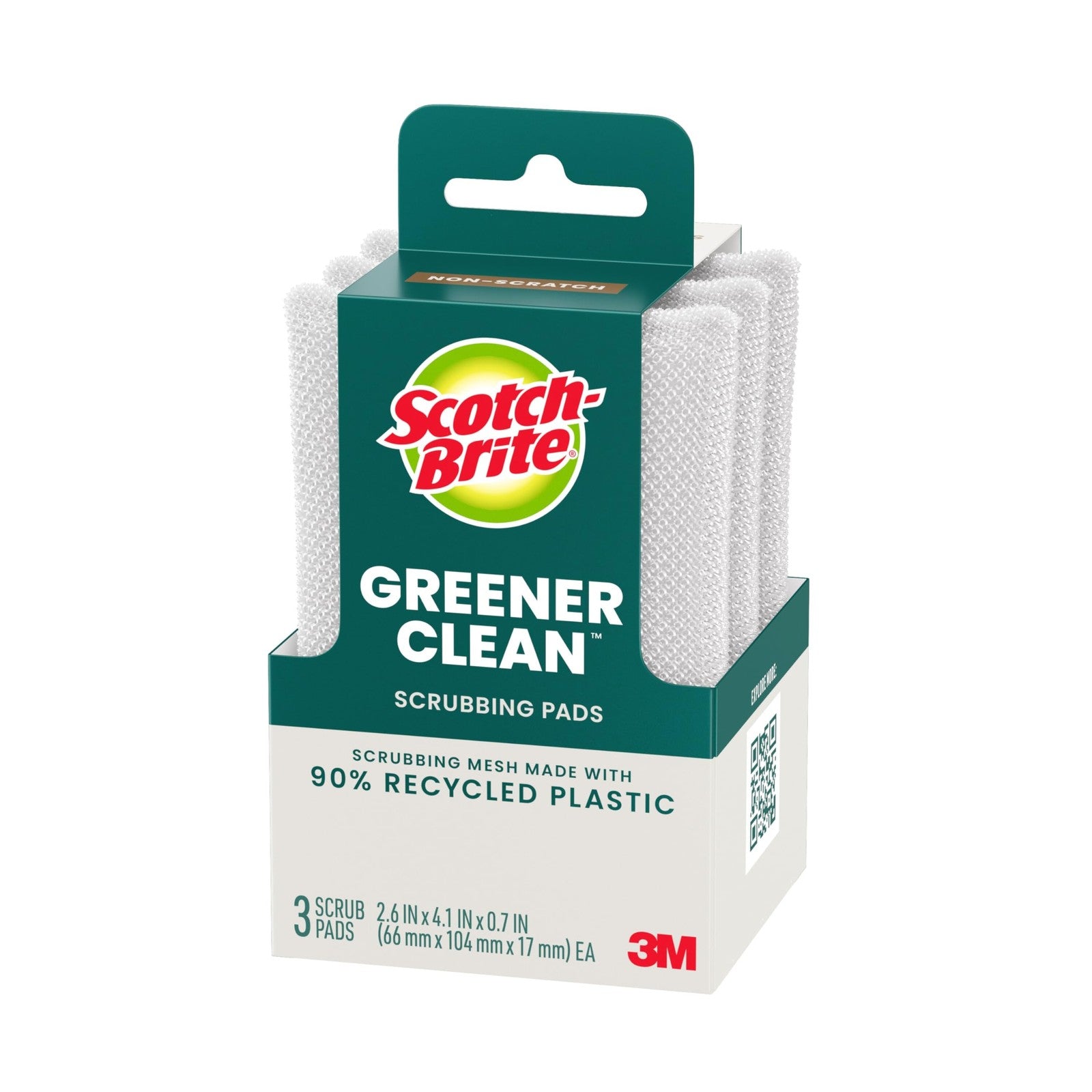 Non-scratch Scotch-Brite Greener Clean dish scrubbers and kitchen sponges, eco-friendly cleaning tools for dishes and surfaces.