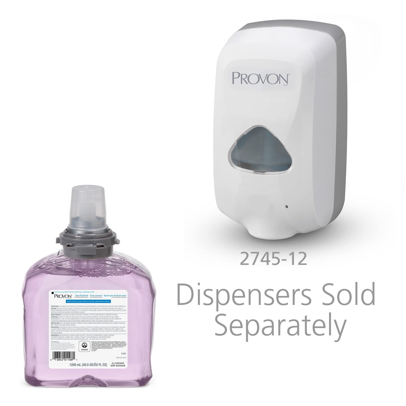 GOJO PROVON foaming handwash with cranberry scent, featuring advanced moisturizers, in a pump bottle.
