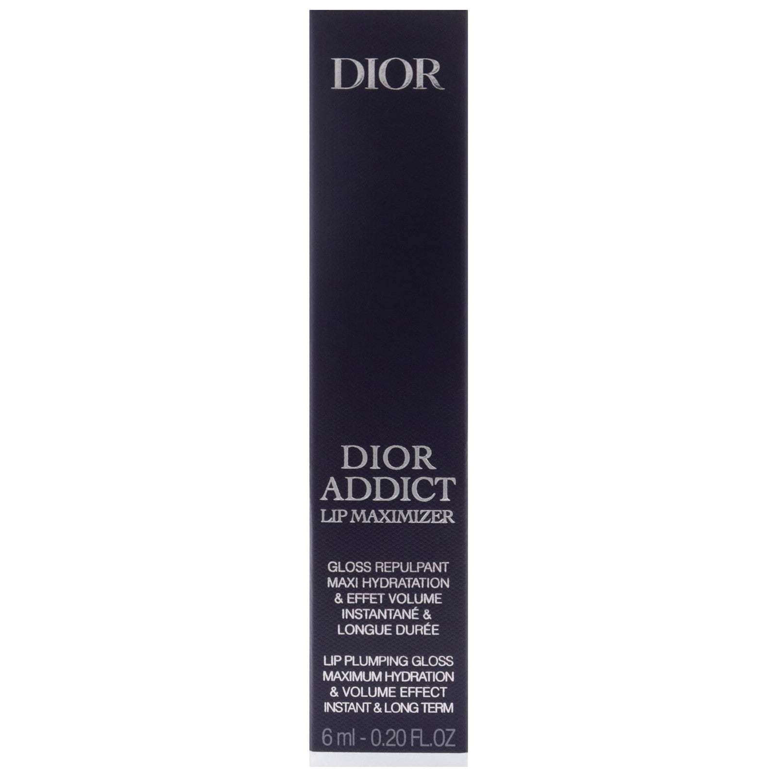 Dior Addict Lip Maximizer 020 Mahogany gloss tube with clear cap and gold accents, showcasing the Christian Dior lip product.