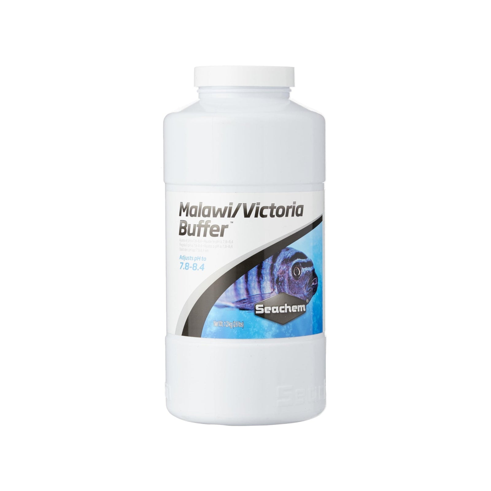 Seachem Malawi/Victoria Buffer 1.2 kg white plastic container for African Cichlid pH adjustment