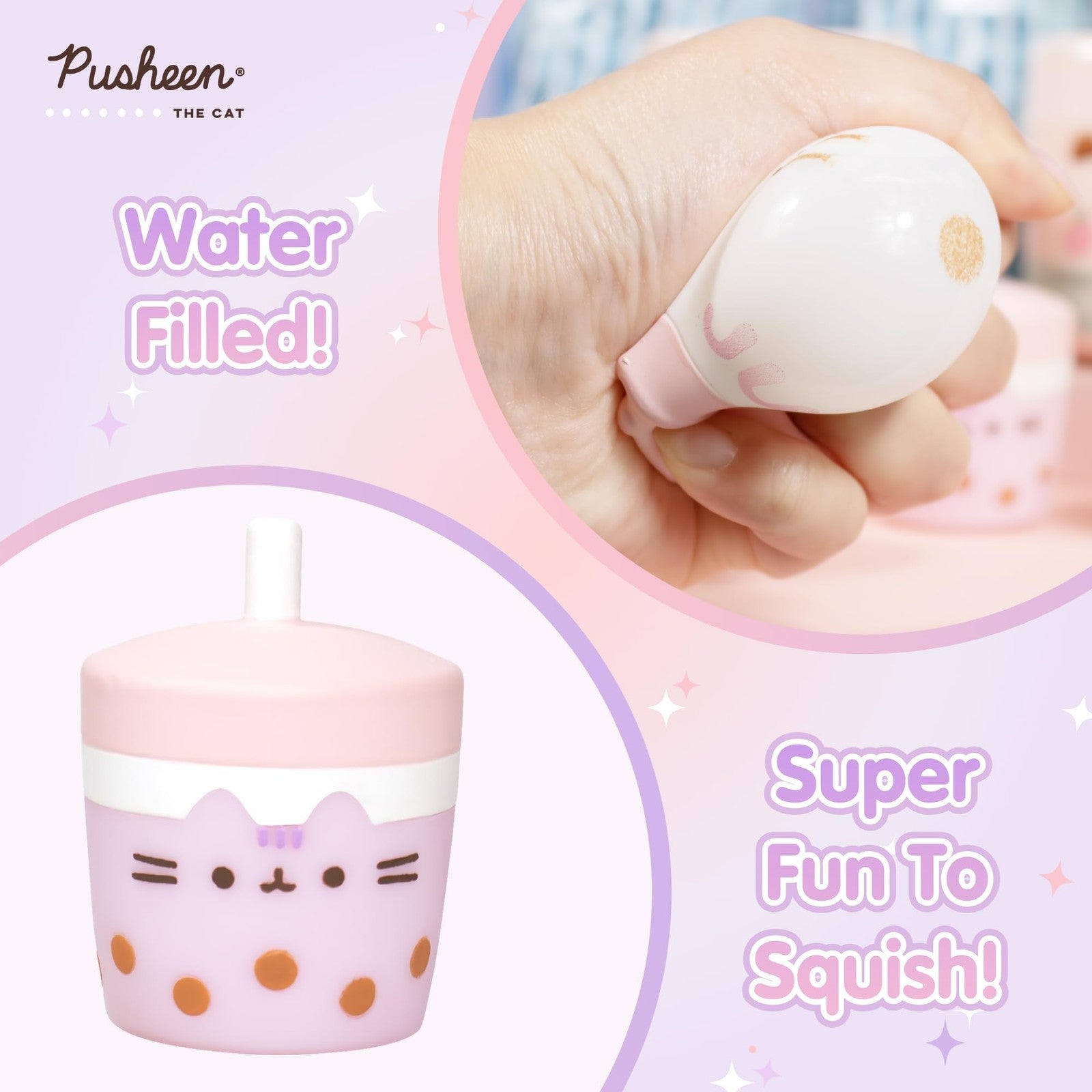Hamee Pusheen the Cat water-filled surprise capsule squishy toy from Series 4, featuring a cute Pusheen character in clear capsule.