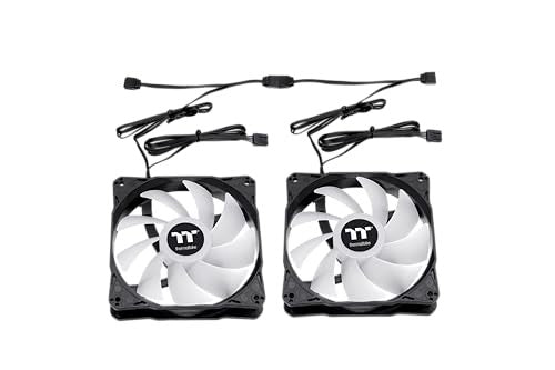 Set of three Thermaltake LE120 ARGB PWM case fans, 120mm with RGB lighting and adjustable speeds for PC cooling.