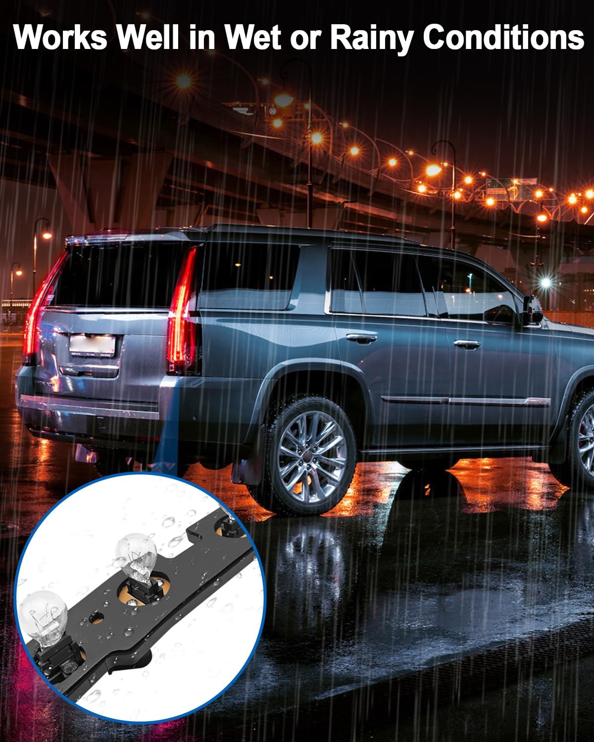 AUGREX 2-piece tail light circuit board for Chevy GMC C/K 1500 2500 3500 pickup and Suburban vehicles, showing electronic components.