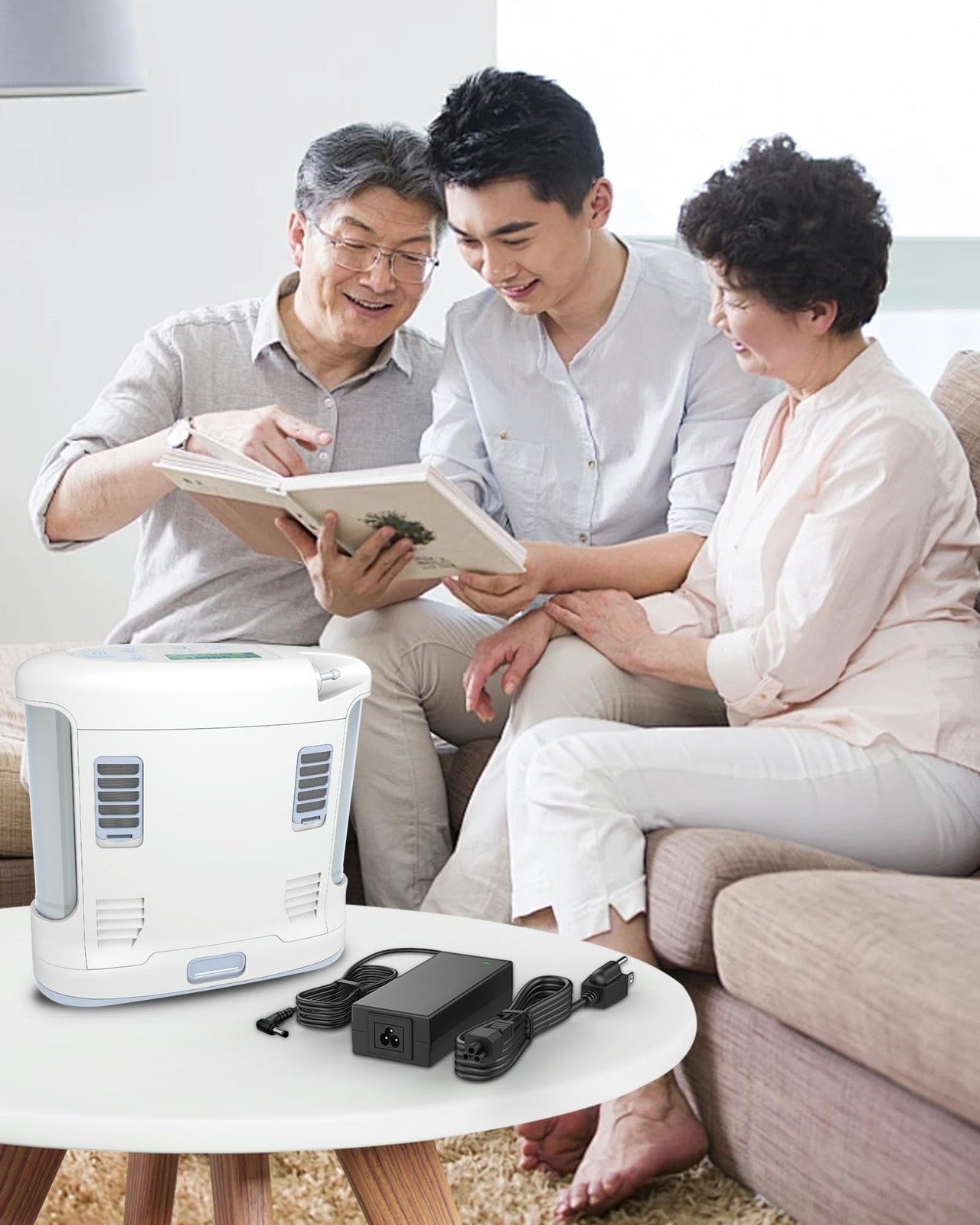 VASTHOME 120W charger for Inogen One G5 G4 G3 G2 G1 portable oxygen concentrators with ADP-120RH and BA-301 batteries.