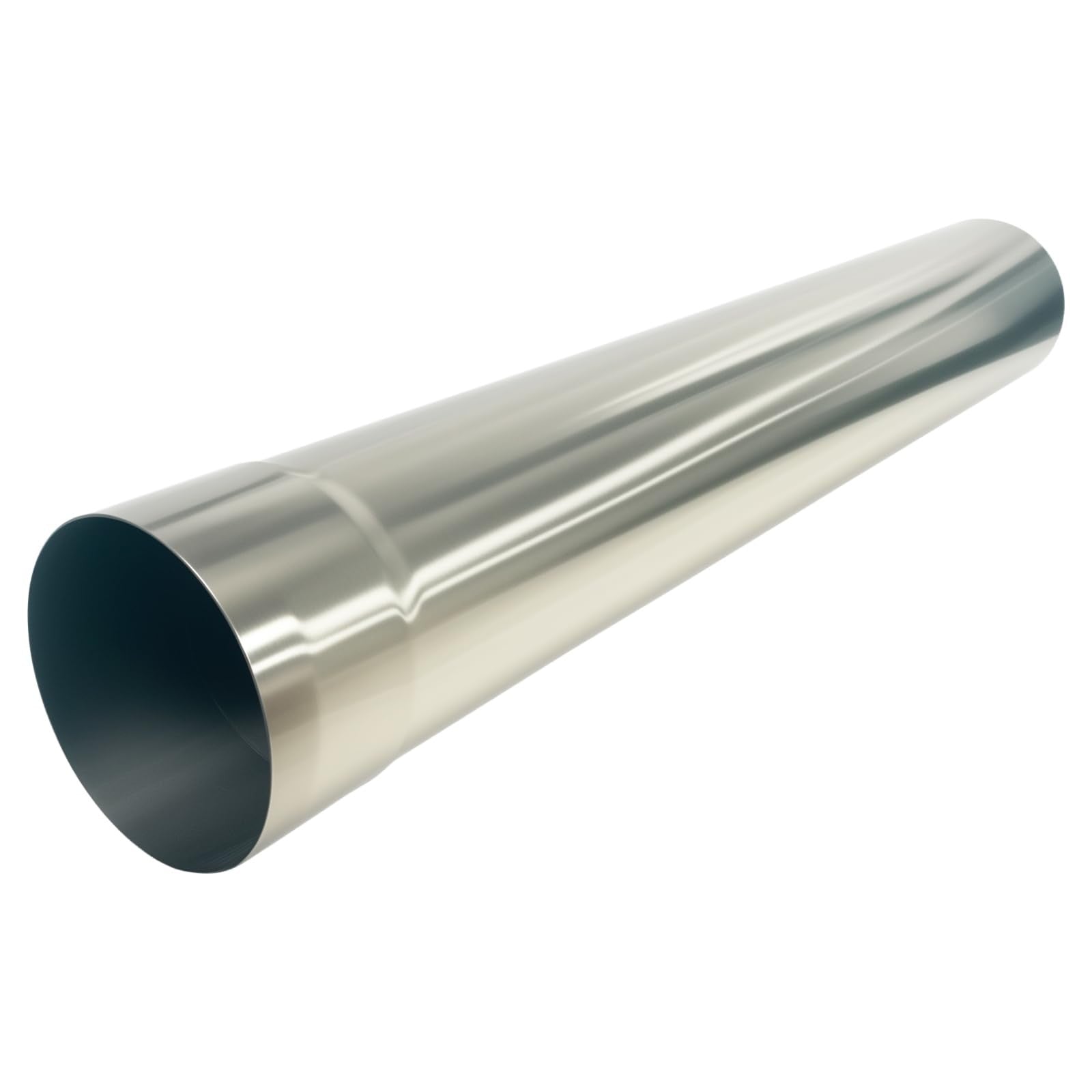 Stainless steel T304 exhaust tubing, 5-inch ID-to-OD, 30-inch straight pipe for automotive exhaust systems, by HiBuyer