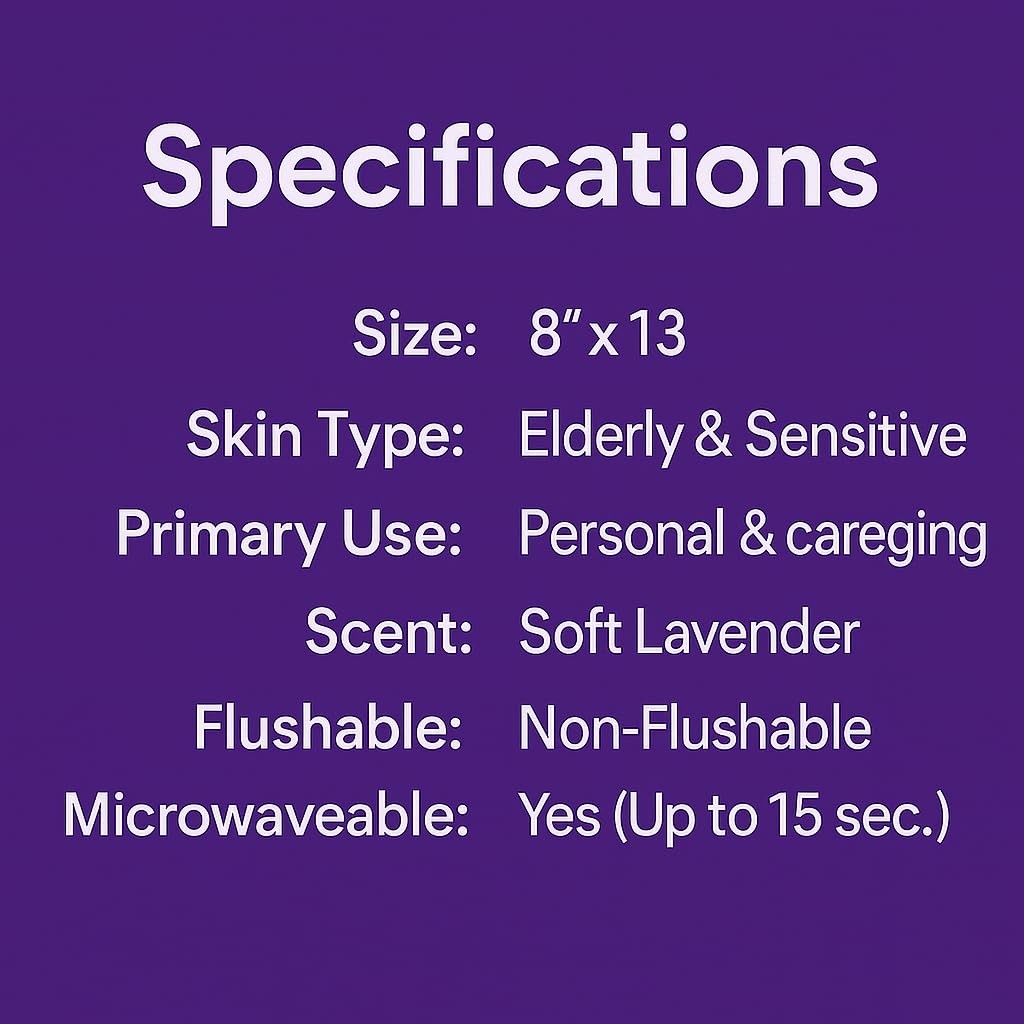 OPTEEL lavender scented adult wet wipes in a pack of 720 soft disposable washcloths, suitable for gentle cleansing.