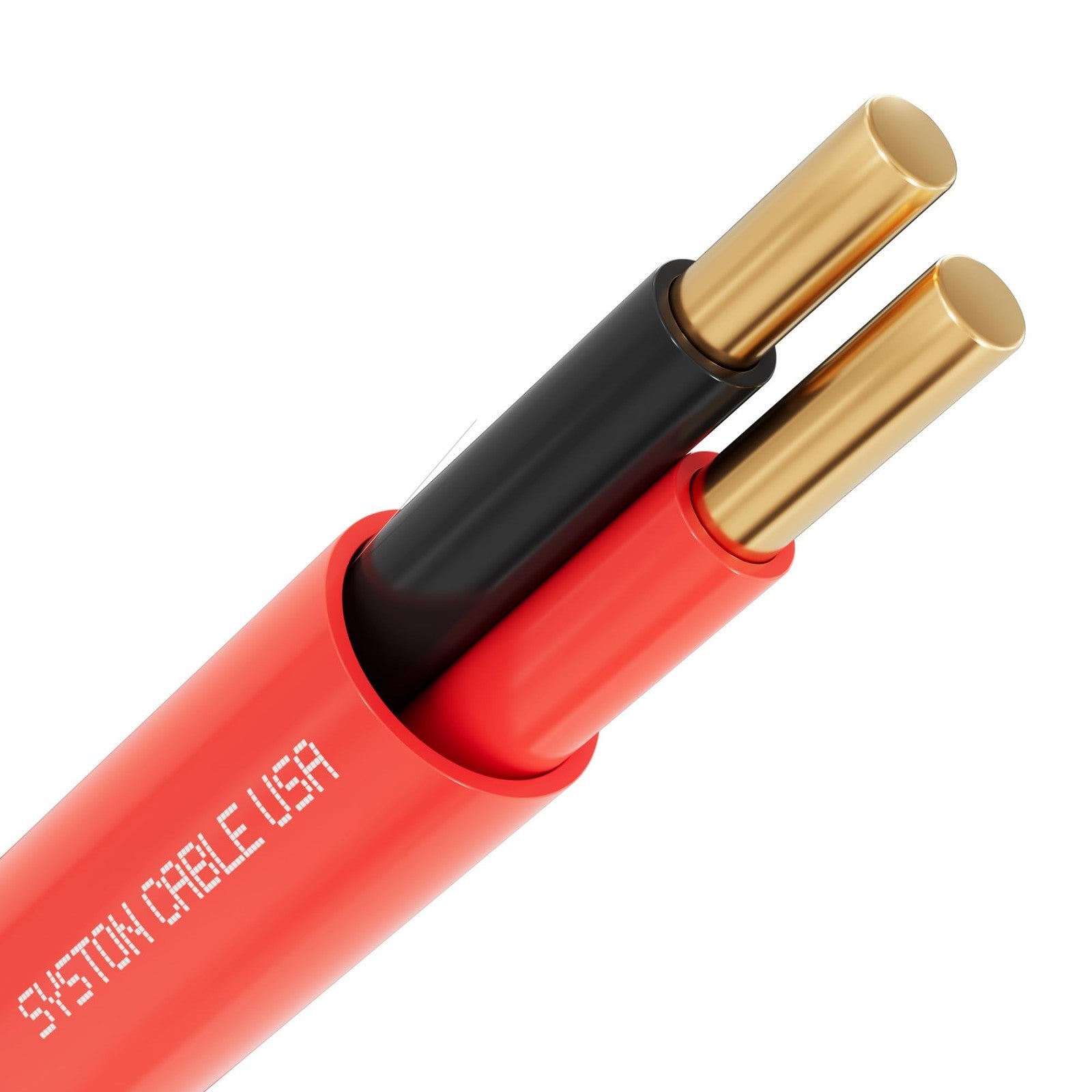 Syston Fire Alarm Cable Security Burglar Station Wire, 16/2 solid copper, 1000 ft coiled cable for alarm systems