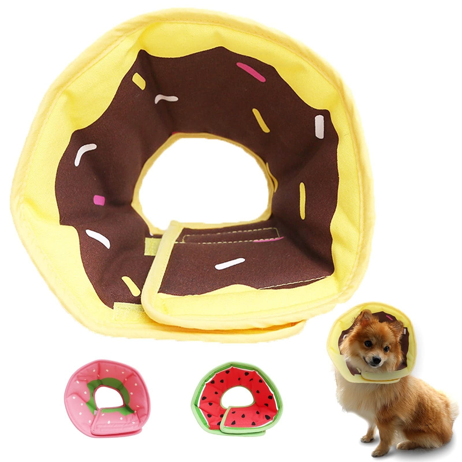 Lightweight soft dog cone by Leeper, adjustable Elizabethan collar for dogs, made from comfortable, flexible material.