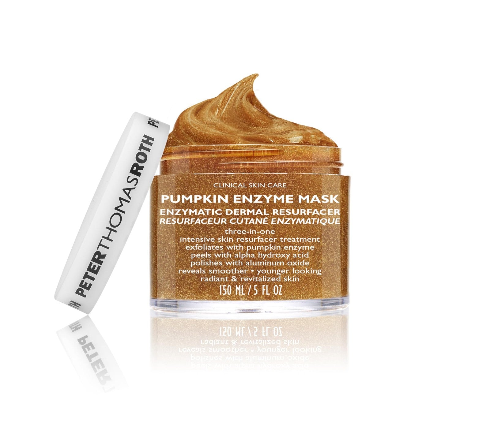 Peter Thomas Roth Pumpkin Enzyme Mask with exfoliating enzymes and pumpkin extract for brightening and skin resurfacing.