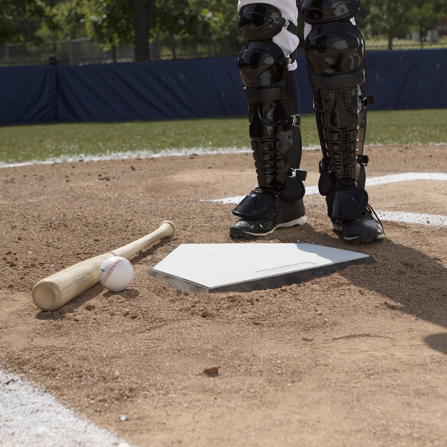 Champion Sports Pro Bury All homeplate with waffle bottom, rubber base for baseball and softball field installation