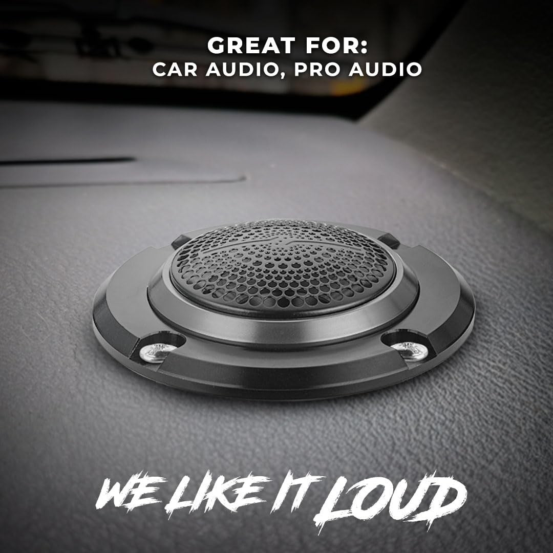 DS18 Pro-Twn4 high compression neodymium super bullet tweeter with 1-inch VC, 280 max watts, designed for high-quality car audio.