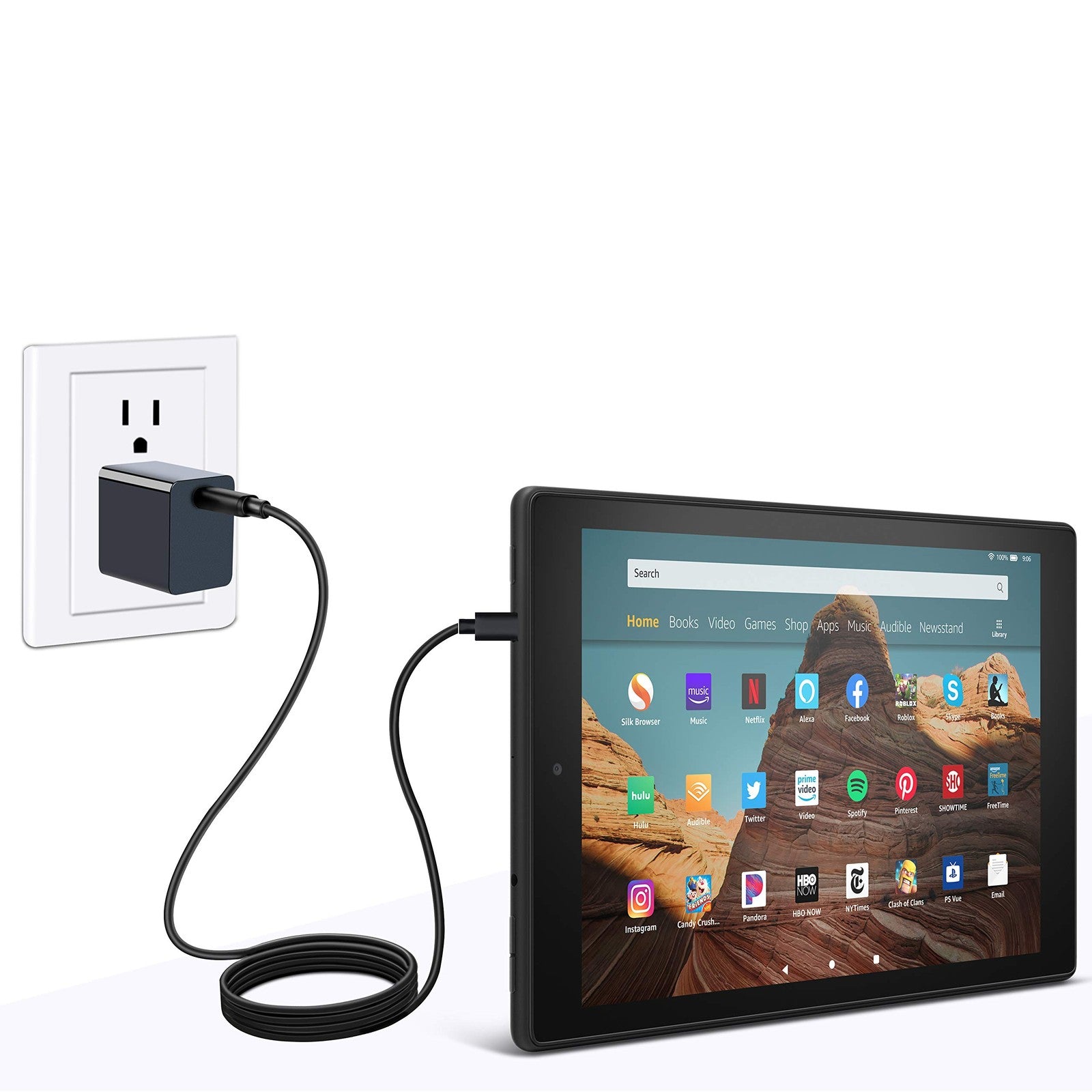 ANGREAT 15W Type-C wall charger with USB-C cable for fast smartphone and device charging, compact and portable design.