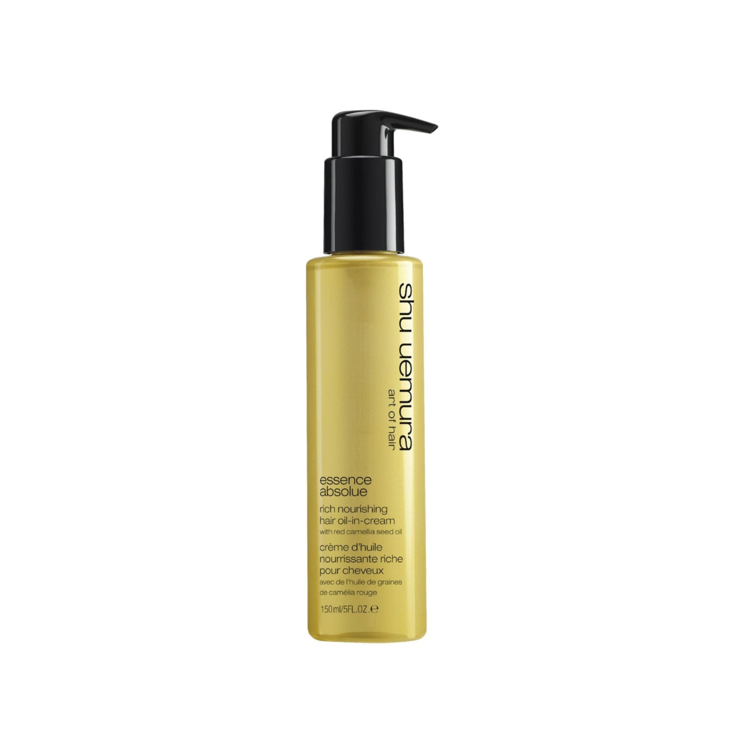 shu uemura art of hair Essence Absolue Nourishing Cream in a jar, designed to protect hair against heat damage.