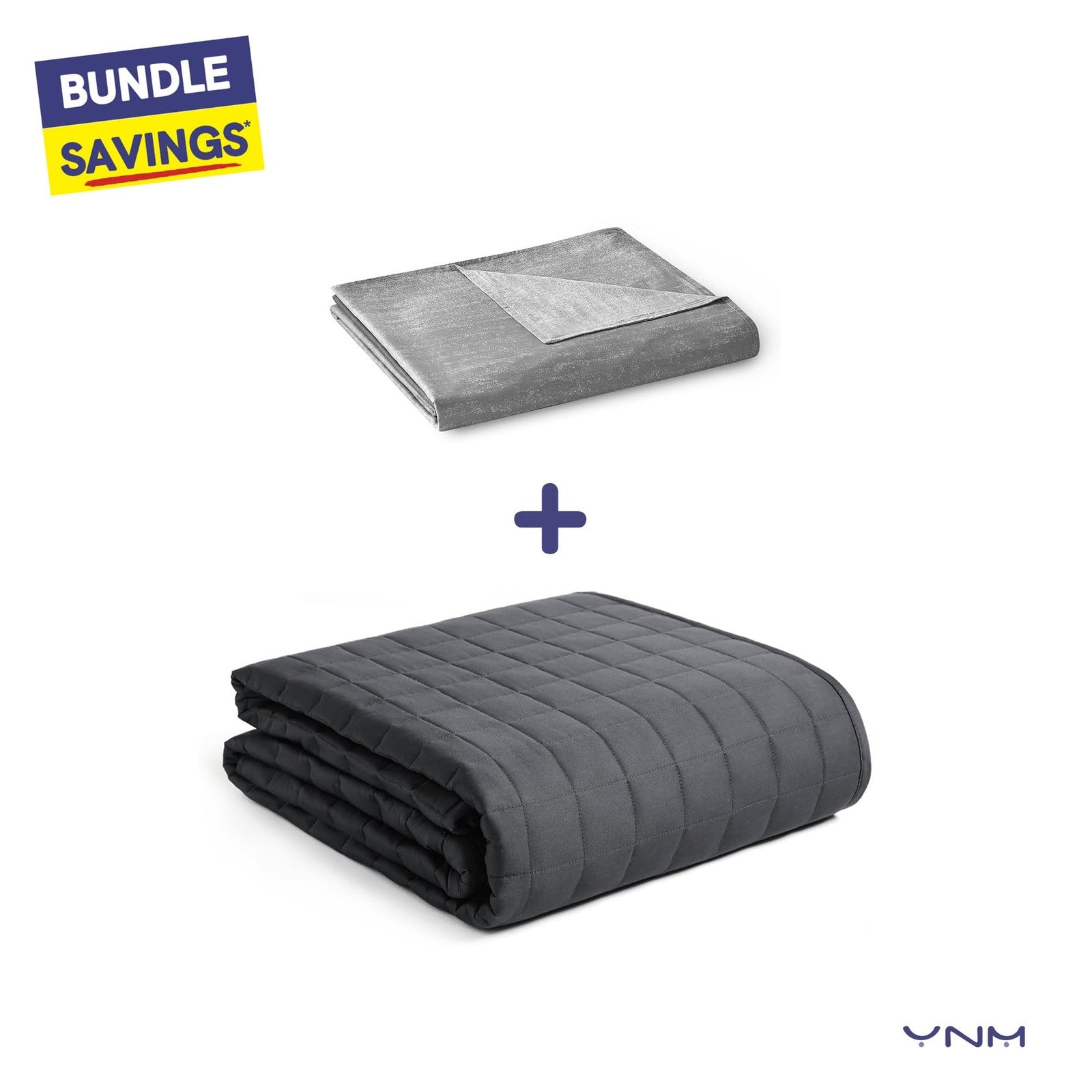 Ynm cooling duvet cover in gradient dark grey for weighted blankets, 60x80 inches, with a soft, smooth fabric texture.