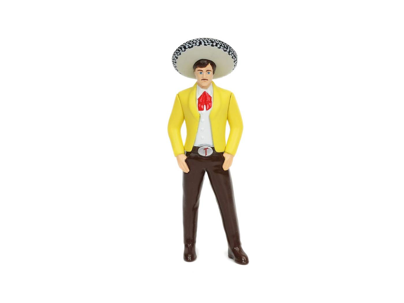Jada Toys Tapatio 1:24 scale die-cast 1953 Chevy pickup truck with Charro Man figure in traditional Mexican attire.