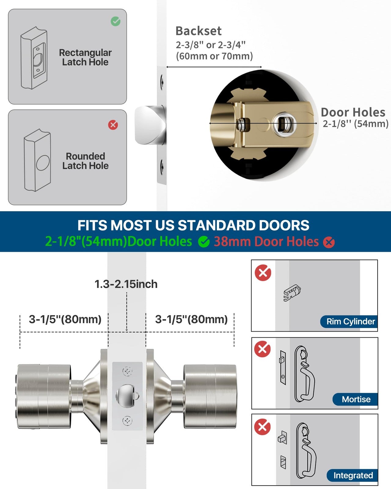 HIDALIFE keypad door knob with keyless entry in satin finish, suitable for bedroom, front, or garage doors.