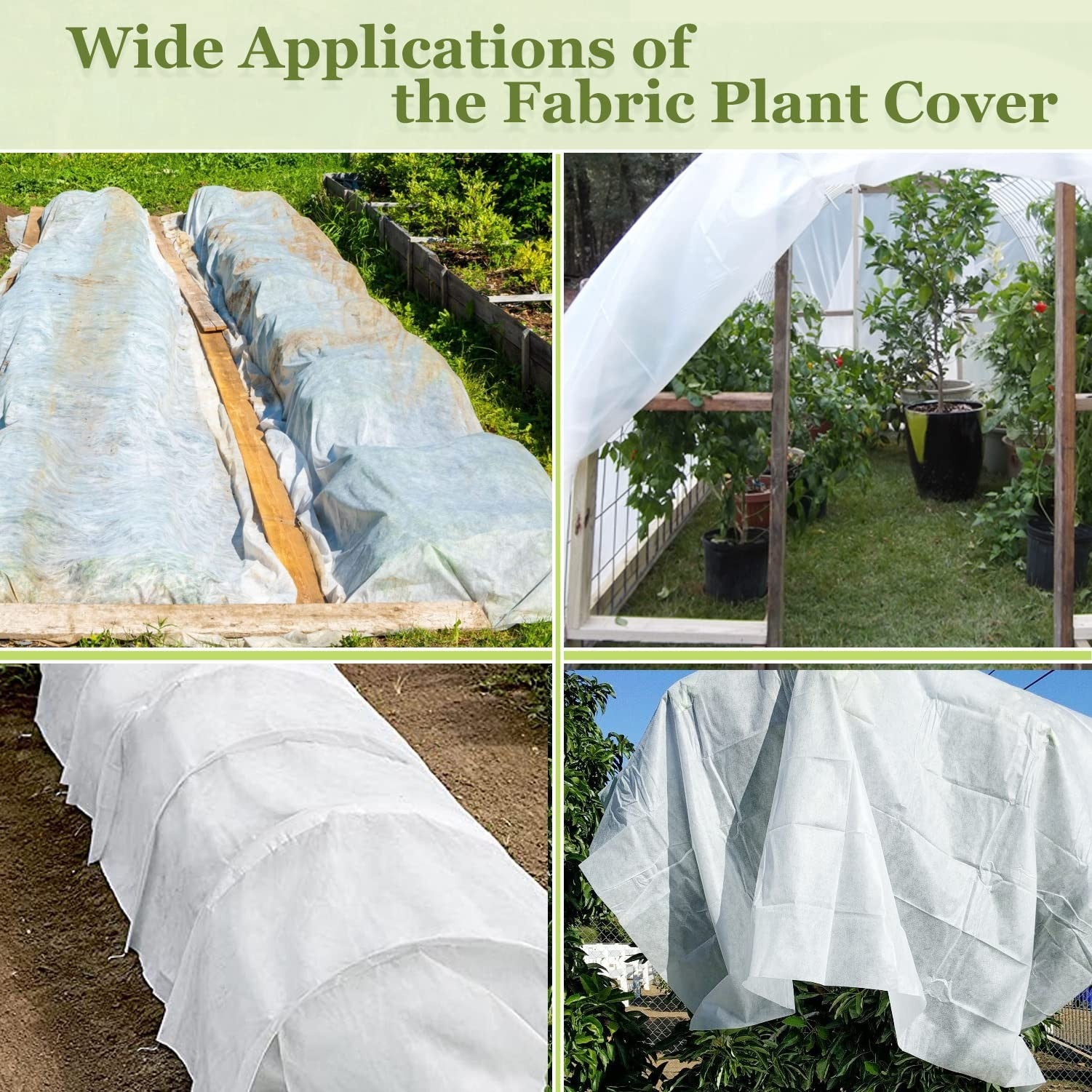 Walwe plant covers for freeze protection, 10x50ft floating row cover, lightweight 0.9oz/yd² for garden plants.