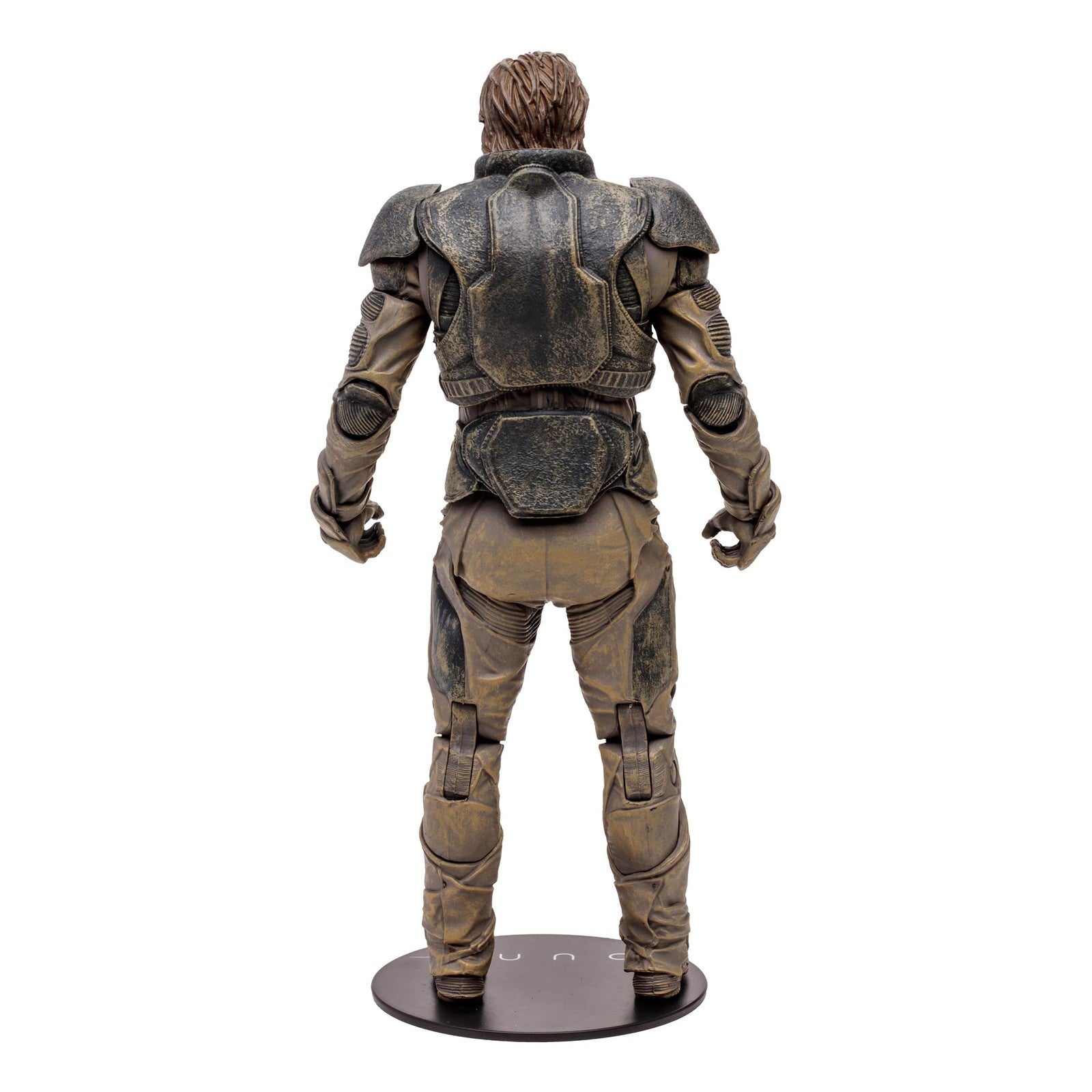 Four McFarlane Toys Dune Part Two action figures including Gurney Halleck, Paul Atreides, Chani, and Stilgar on display.