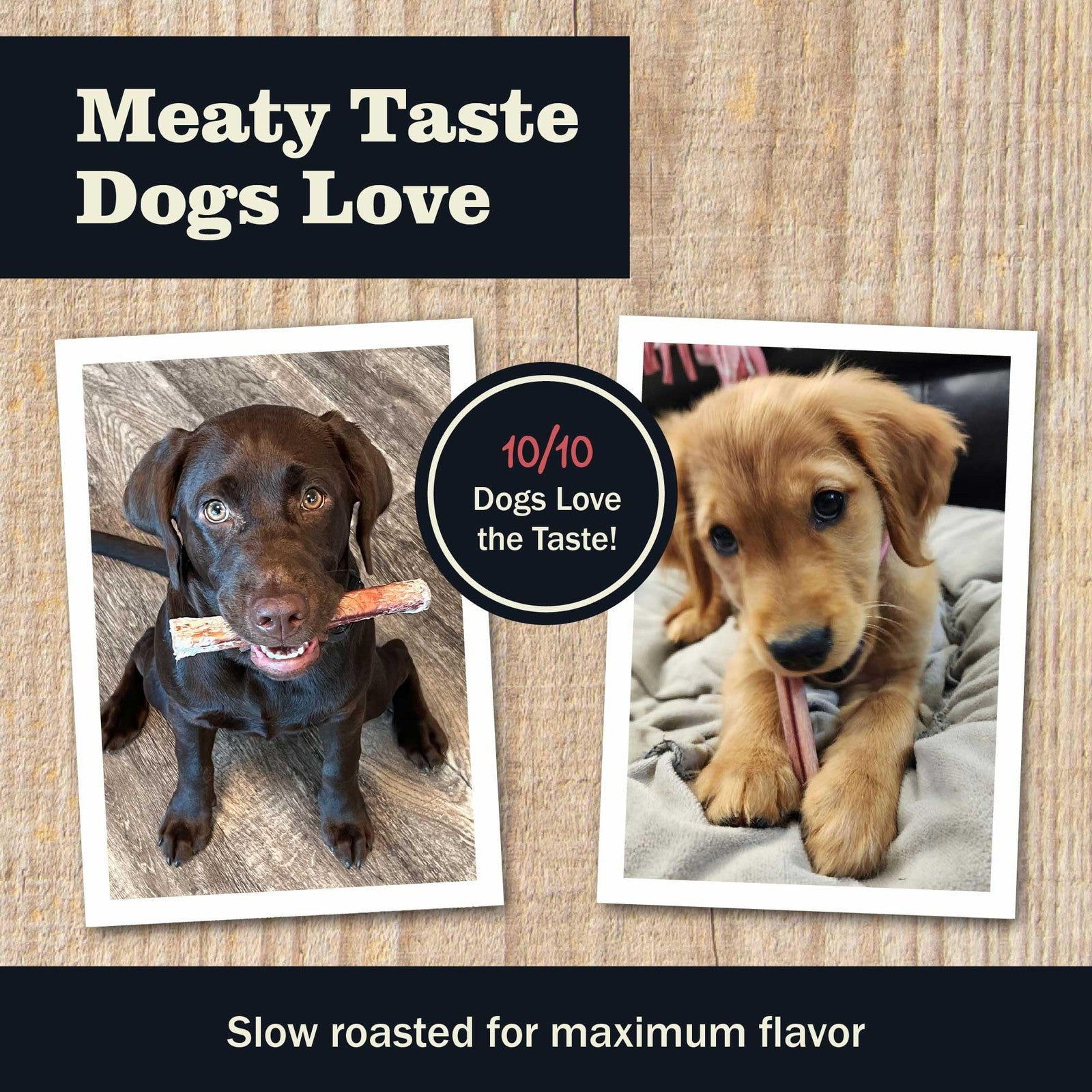 Redbarn Pet Products all-natural 4-5 inch bully sticks for small and medium dogs, showing the chewy treat in natural color.