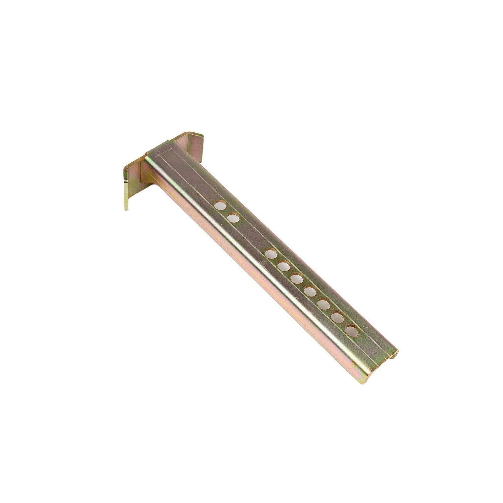 Mr. Snow Plow BOSS STB03220 kickstand leg with straight blade, zinc plated replacement part for snow plows, shown in the image.