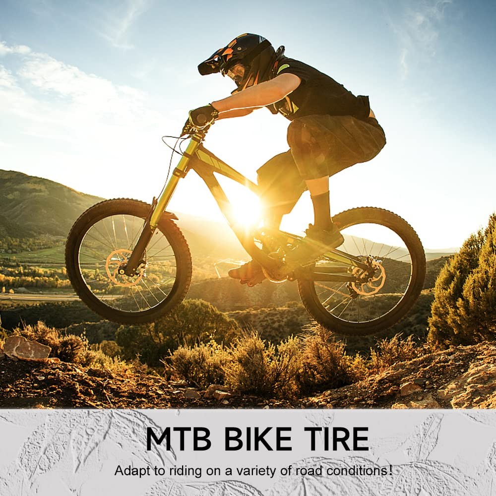Two Hycline 24-inch mountain bike tires, size 24x1.95 inches, with folding sidewalls, displayed side by side.