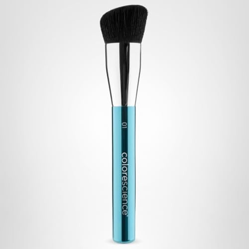 Colorescience Professional Angled Face Brush with soft bristles for precise application of makeup or skincare products.