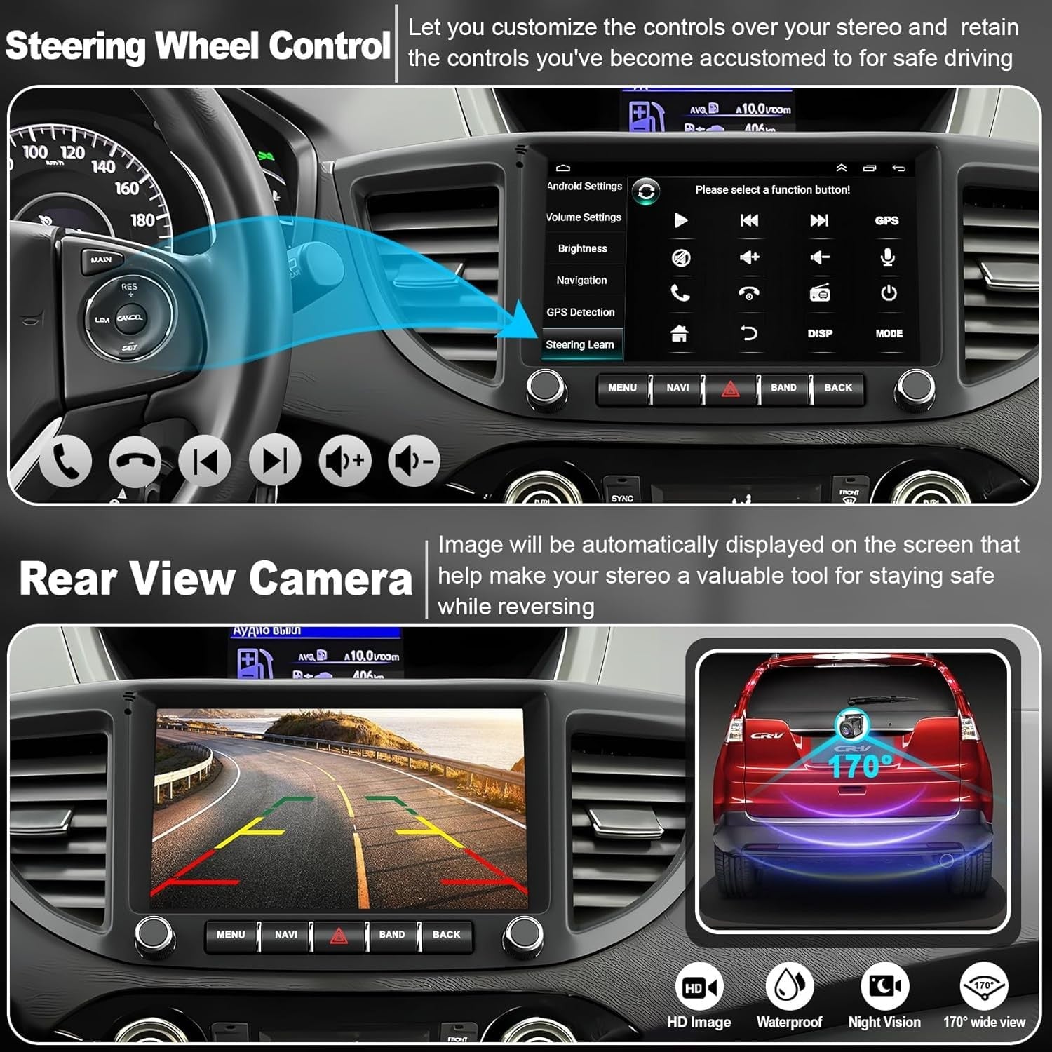 Adapter-Universe 4G64G car radio adapter for Honda CRV 2012-2016, featuring a 9-inch touchscreen display in the image.