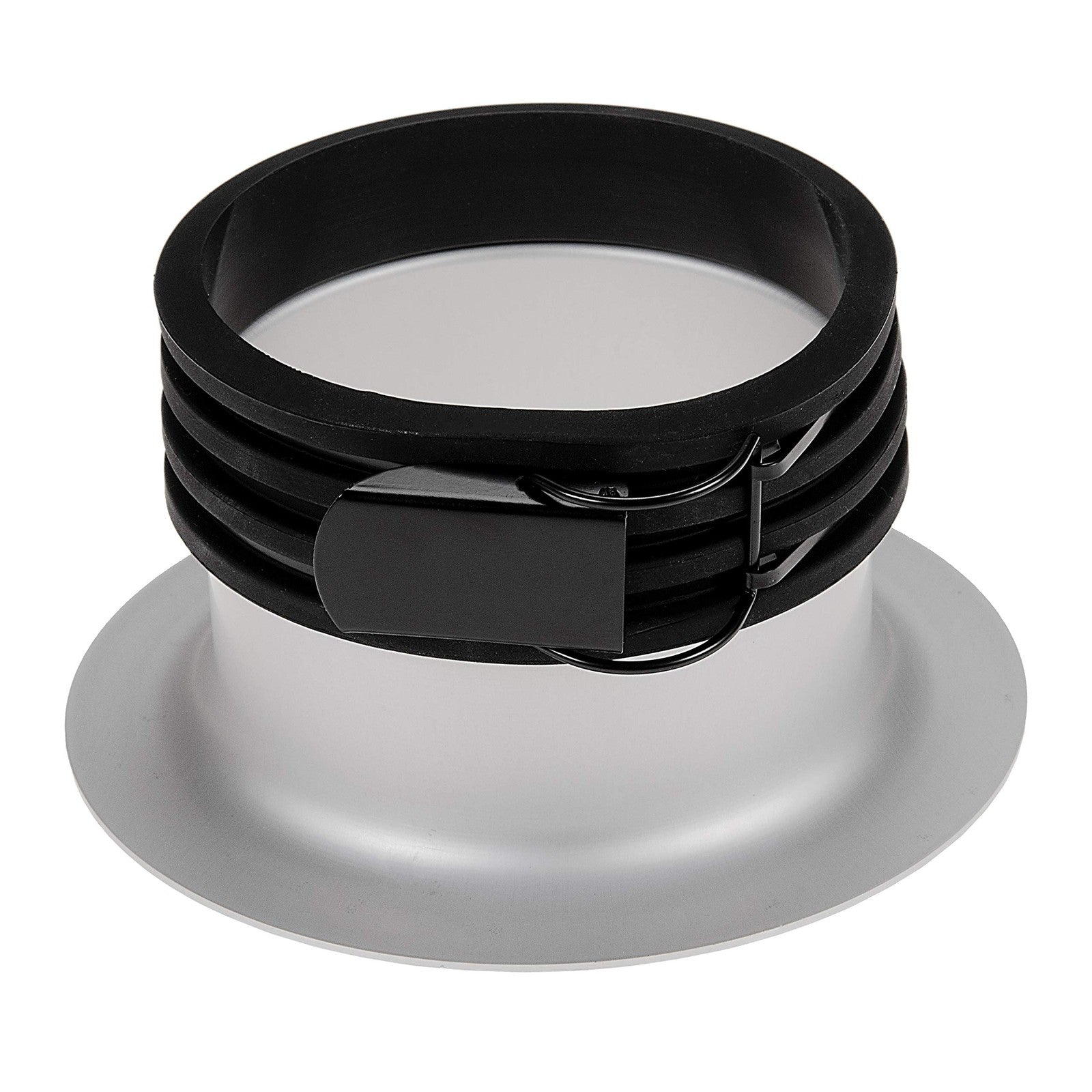 Fotodiox EZ Pro Softbox Speedring for Profoto strobe light, close-up of metal ring for easy attachment and secure fit.