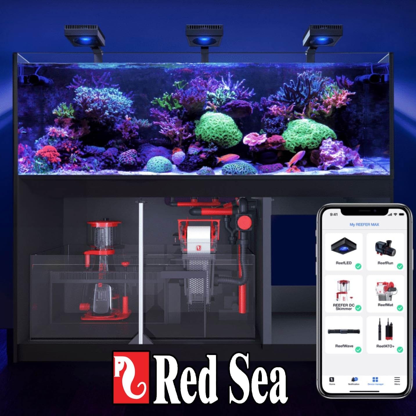 Red Sea Reef Foundation B Alkalinity supplement bottle, 1000ml, for boosting carbonate levels in reef aquarium water.